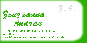 zsuzsanna andrae business card
